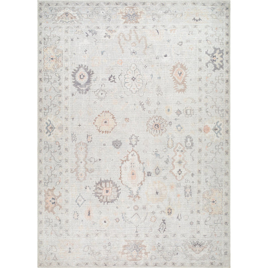 Marlon Rug - 526221 by Livabliss in light slate, gray, tan, medium brown, dusty pink. Made from face: 100% polyester, warp: 100% cotton in a unique