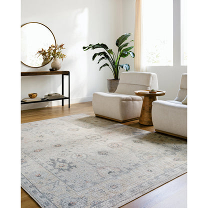 Marlon Rug - 526232 by Livabliss in light beige, light gray, gray, tan, dusty pink, dusty coral. Made from face: 100% polyester, warp: 100% cotton in a unique style.