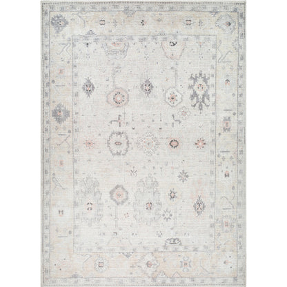 Marlon Rug - 526232 by Livabliss in light beige, light gray, gray, tan, dusty pink, dusty coral. Made from face: 100% polyester, warp: 100% cotton 
