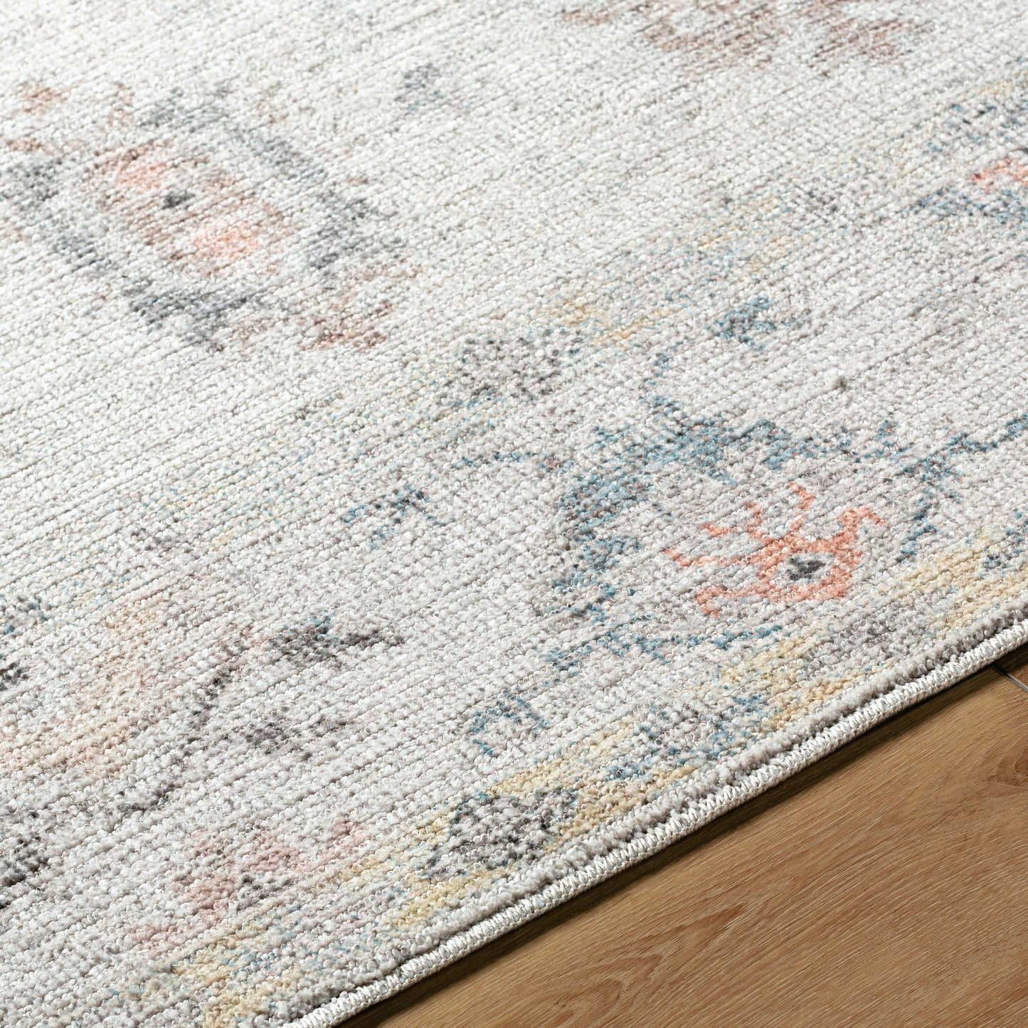 005 SI-2132568,SI-2132569,SI-2132570,SI-2132571,SI-2132572,SI-2132573,SI-2132574,SI-2132575 | Closeup | Marlon Rug - 526243 by Livabliss in light gray, charcoal, gray, medium gray, medium brown, orange. Made from face: 100% polyester, warp: 100% cotton in 