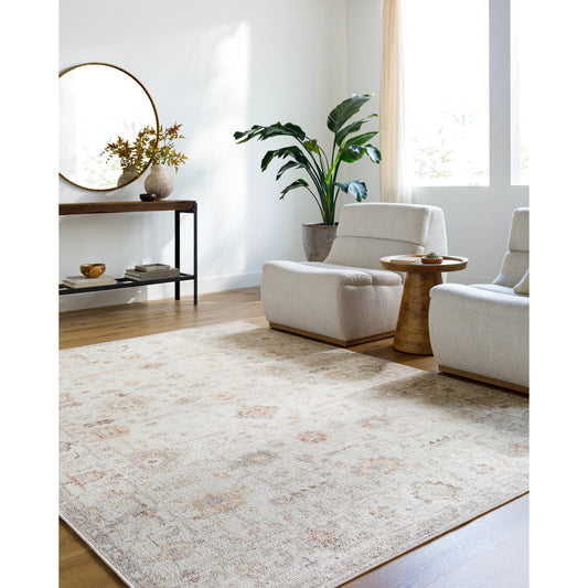 Marlon Rug - 526254 by Livabliss in ivory, wheat, gray, dark brown, dusty coral, sage. Made from face: 100% polyester, warp: 100% cotton in a unique s