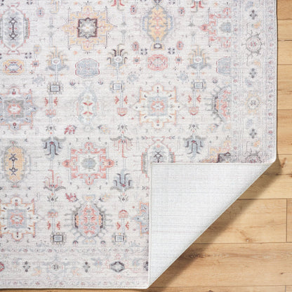 Marlon Rug - 526254 by Livabliss in ivory, wheat, gray, dark brown, dusty coral, sage. Made from face: 100% polyester, warp: 100% cotton in a unique style.