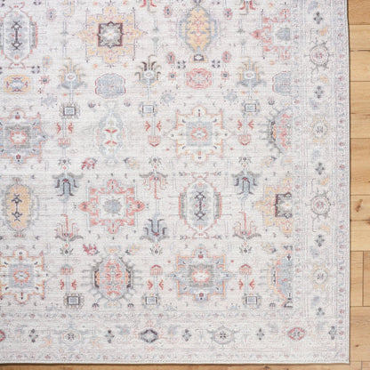 Marlon Rug - 526254 by Livabliss in ivory, wheat, gray, dark brown, dusty coral, sage. Made from face: 100% polyester, warp: 100% cotton in a unique style.