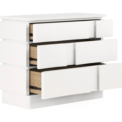 Portico Accent Chest by A.R.T. Furniture in white plaster. Made from parawood solids, resin, plaster in a modern style.