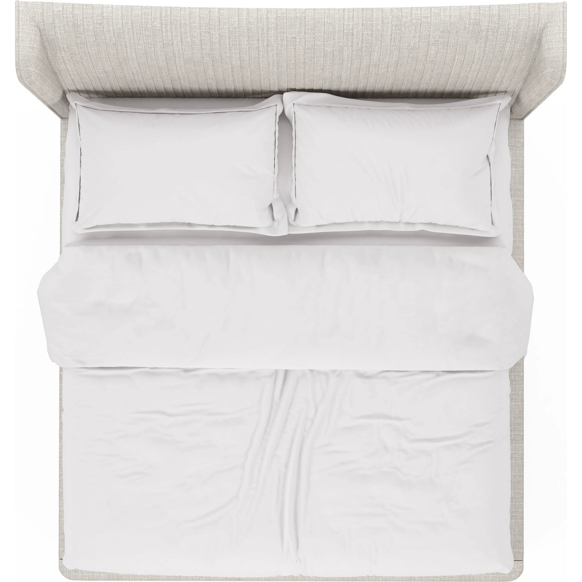 Mezzanine Upholstered Shelter Bed by A.R.T. Furniture in dove gray. Made from parawood, poplar solids, foam, fabric in a modern style.