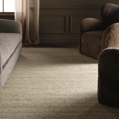 Melera MLR02 Rug by Jaipur Living in tan, taupe. Made from 80% wool 20% jute in a unique style.