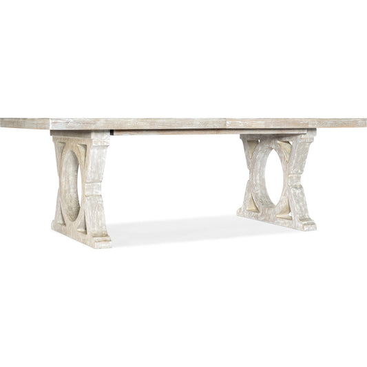 Serenity Topsail Dining Table by Hooker Furniture in surf. Made from oak veneers in a modern style.