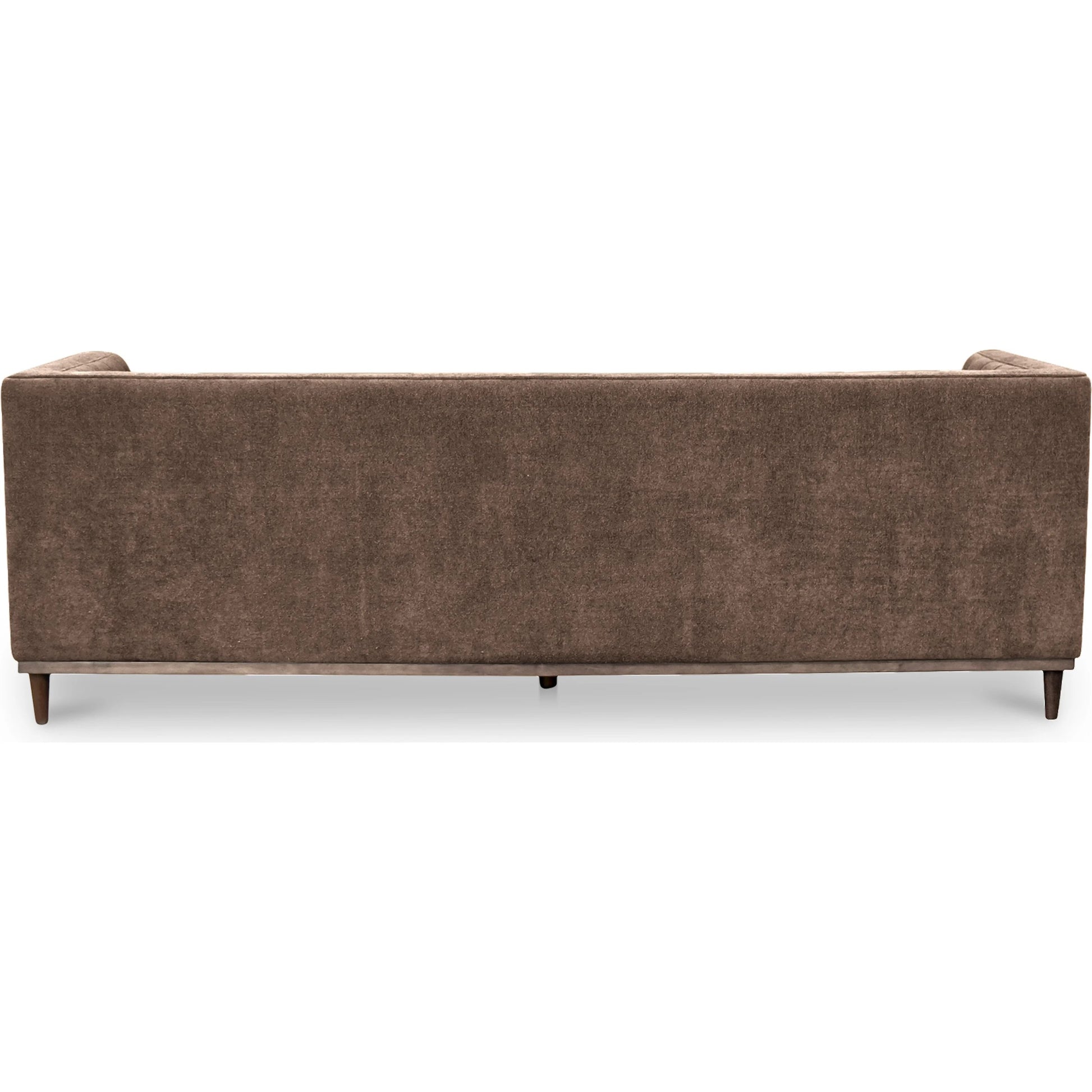 Fielder Sofa by Moe's Home Collection in black leather. Made from upholstery: 100% top grain leather, rubber wood, plywood frame, foam, fiber seat in a transitional style.