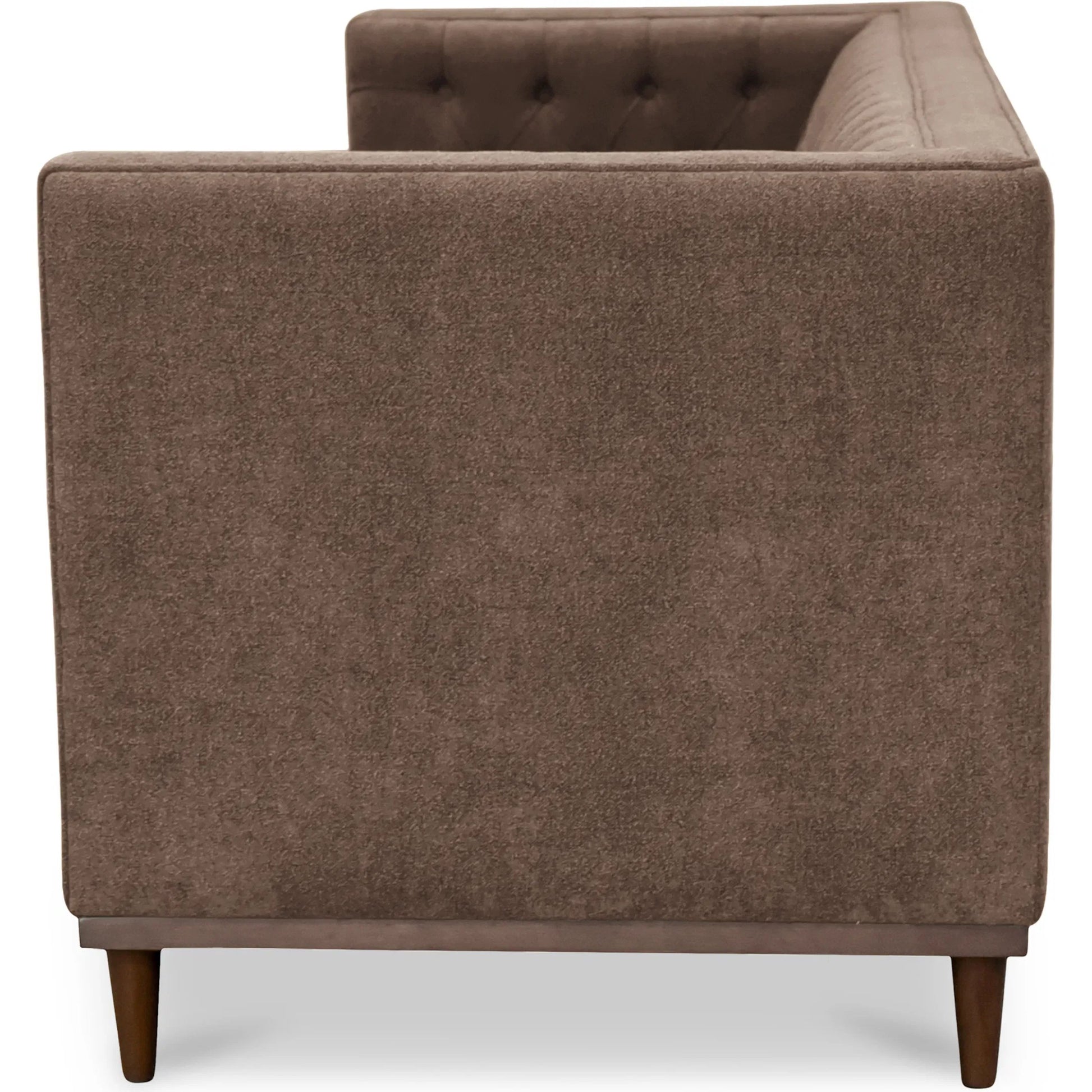 Fielder Sofa by Moe's Home Collection in black leather. Made from upholstery: 100% top grain leather, rubber wood, plywood frame, foam, fiber seat in a transitional style.