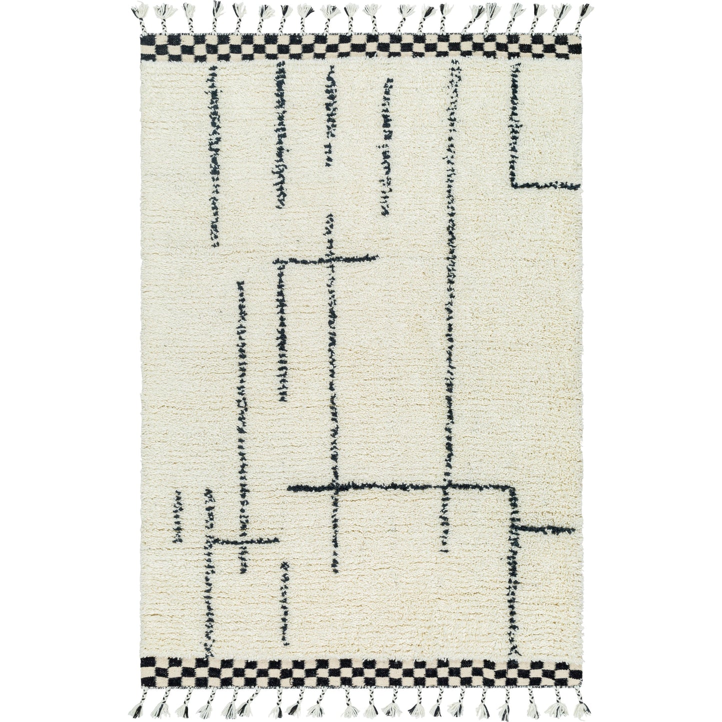 000 SI-2131543,SI-2131544,SI-2131545,SI-2131546 | Primary Silo | Mirela MMI-2300 Rug by Livabliss in ivory, charcoal, jet black. Made from face: 100% wool, warp: 100% cotton in a unique style.