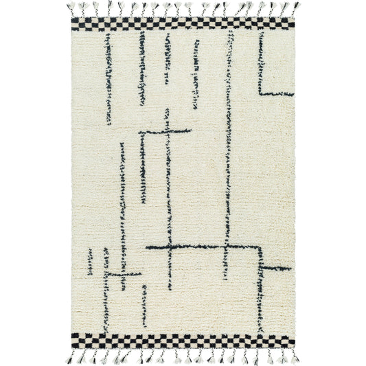 Mirela Rug - 484581 by Livabliss in light silver, ash. Made from face: 100% wool, warp: 100% cotton in a unique style.