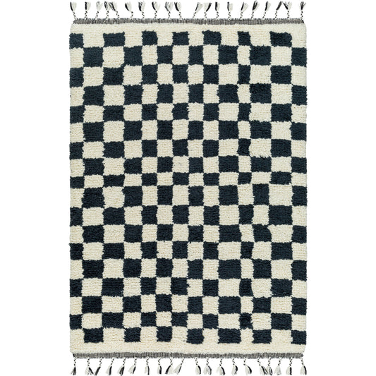 Mirela Rug - 484590 by Livabliss in charcoal, ivory. Made from face: 100% wool, warp: 100% cotton in a unique style.