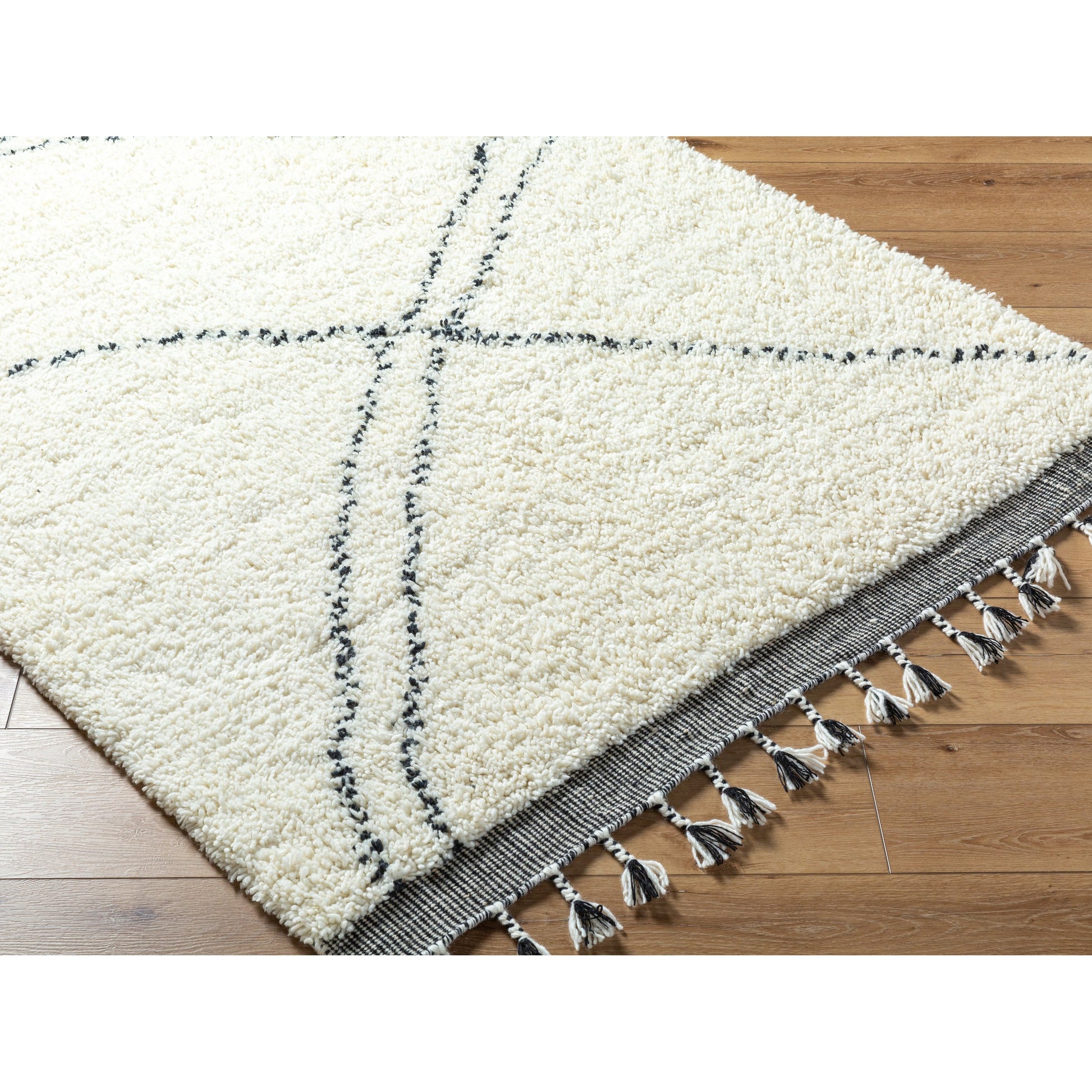 Mirela MMI-2302 Rug by Livabliss in ivory, charcoal, slate gray. Made from face: 100% wool, warp: 100% cotton in a unique style.