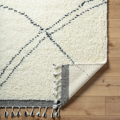Mirela MMI-2302 Rug by Livabliss in ivory, charcoal, slate gray. Made from face: 100% wool, warp: 100% cotton in a unique style.