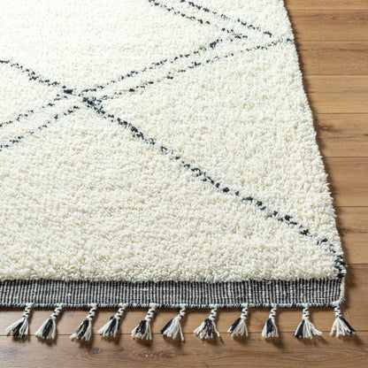 Mirela MMI-2302 Rug by Livabliss in ivory, charcoal, slate gray. Made from face: 100% wool, warp: 100% cotton in a unique style.