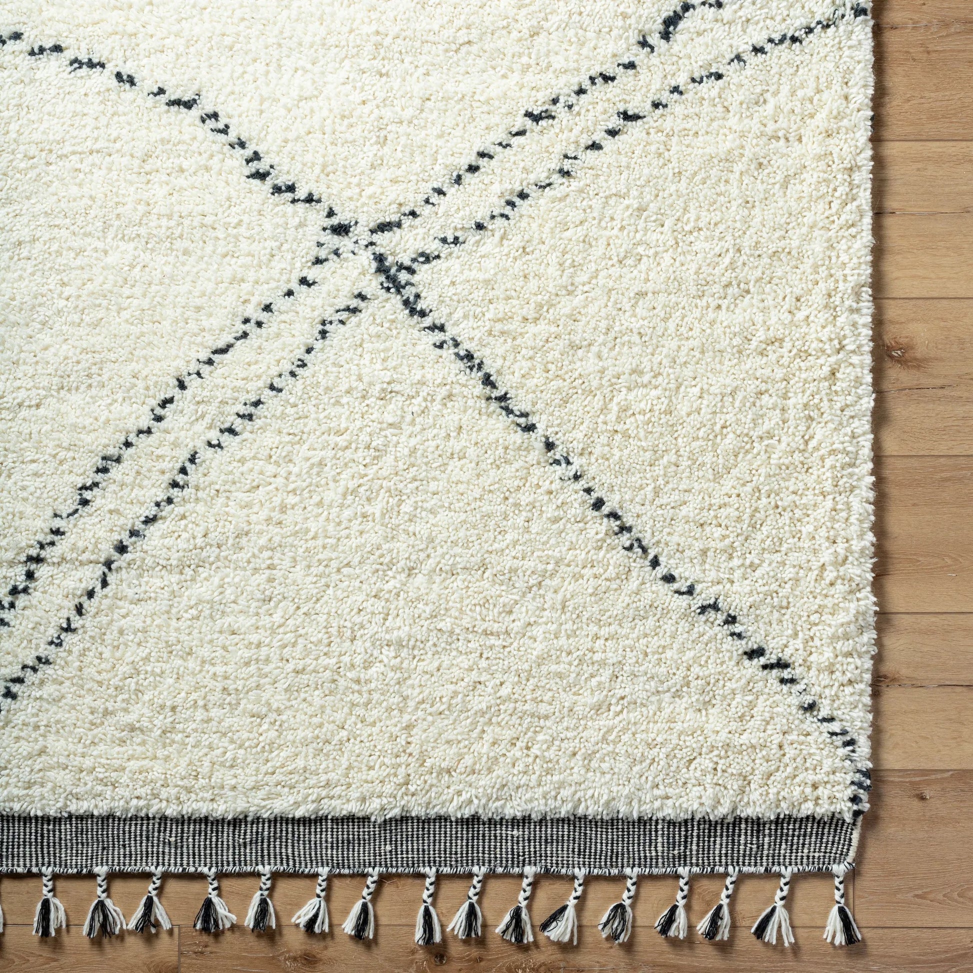 Mirela MMI-2302 Rug by Livabliss in ivory, charcoal, slate gray. Made from face: 100% wool, warp: 100% cotton in a unique style.