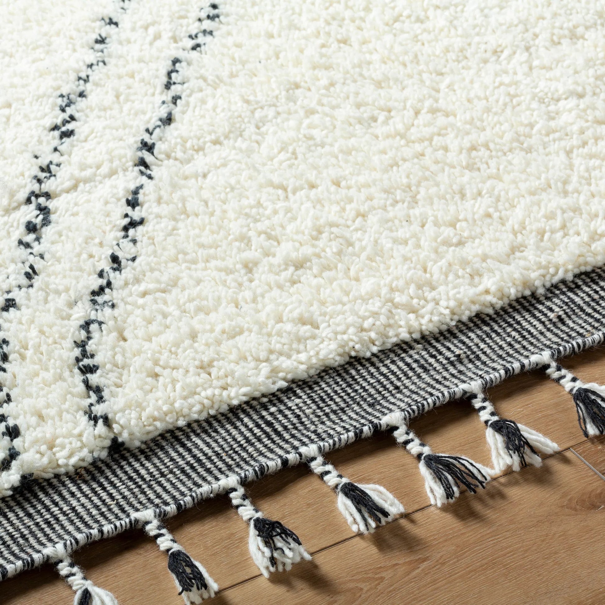 Mirela MMI-2302 Rug by Livabliss in ivory, charcoal, slate gray. Made from face: 100% wool, warp: 100% cotton in a unique style.