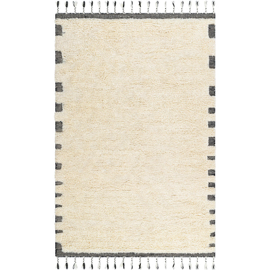 Mirela Rug - 484617 by Livabliss in ivory, charcoal, slate. Made from face: 100% wool, warp: 100% cotton in a unique style.