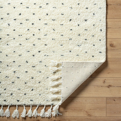 Mirela MMI-2305 Rug by Livabliss in ivory, charcoal, cream. Made from face: 100% wool, warp: 100% cotton in a unique style.