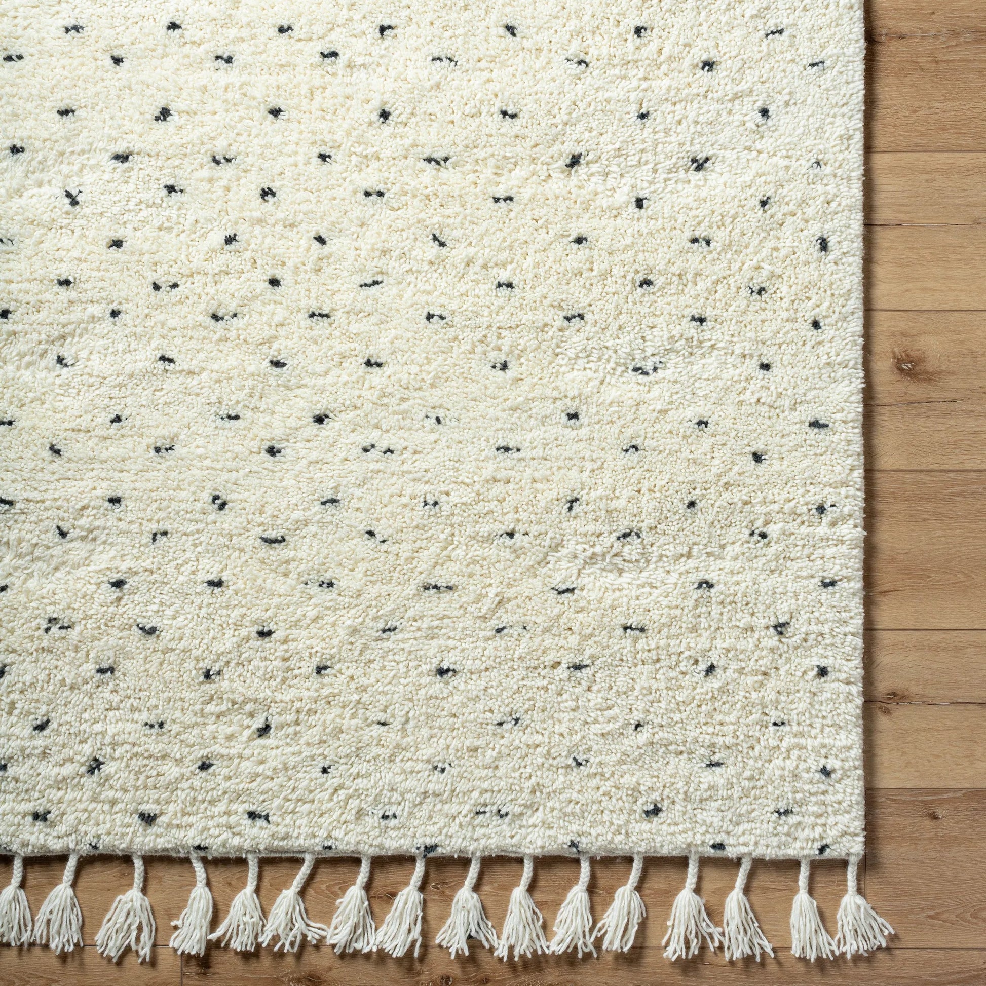 Mirela MMI-2305 Rug by Livabliss in ivory, charcoal, cream. Made from face: 100% wool, warp: 100% cotton in a unique style.