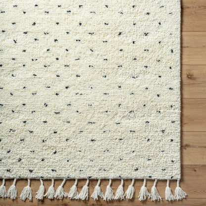Mirela MMI-2305 Rug by Livabliss in ivory, charcoal, cream. Made from face: 100% wool, warp: 100% cotton in a unique style.