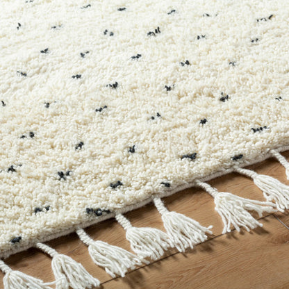 Mirela MMI-2305 Rug by Livabliss in ivory, charcoal, cream. Made from face: 100% wool, warp: 100% cotton in a unique style.