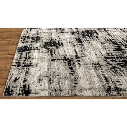 Micah Rug - 3339F by Feizy in black, white, gray. Made from polyester, polypropylene in a unique style.