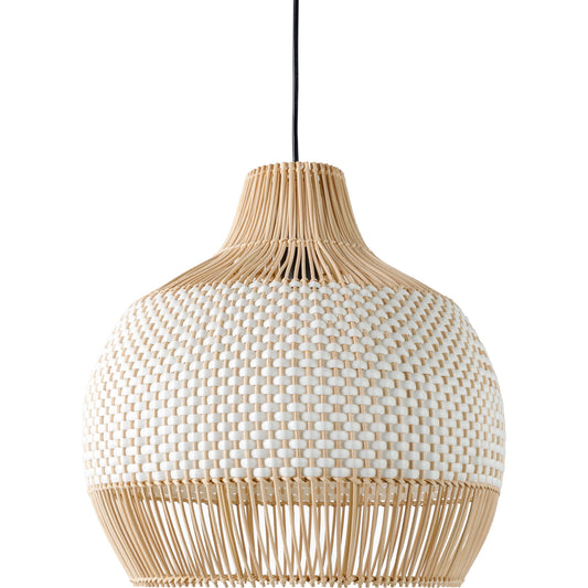 Mesmerize - 529031 by Surya in fixture: black, shade: white, cord: black and hand painted. Made from rattan in a cottage & farmhouse style.