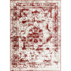 Light Brown, Rust, Dark Brown, Ivory / 7'10" x 10'2"