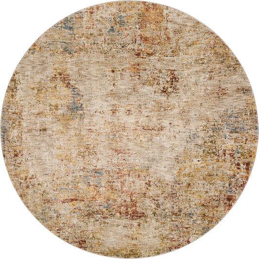 Mona Lisa Rug by Livabliss in tan, light sage, mustard, olive, sage, rust. Made from main: 100% polyester in a modern style.
