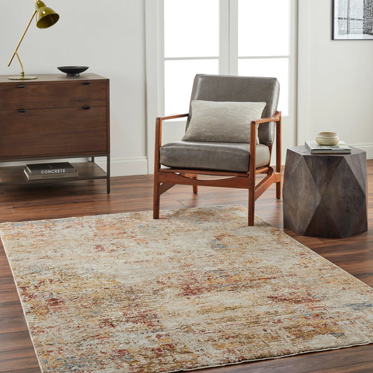 Mona Lisa Rug by Livabliss in rust/brown. Made from main: 100% polyester in a modern style.