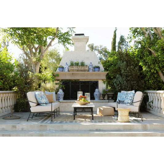 Provence Outdoor Sofa by Sunset West. Made from wrought iron in a modern style.
