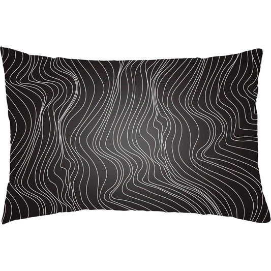 Modern Lines Indoor/Outdoor Pillow by Livabliss. Made from front: 100% polyester, back: 100% polyester, fill: polyester, polyfill in a modern style.