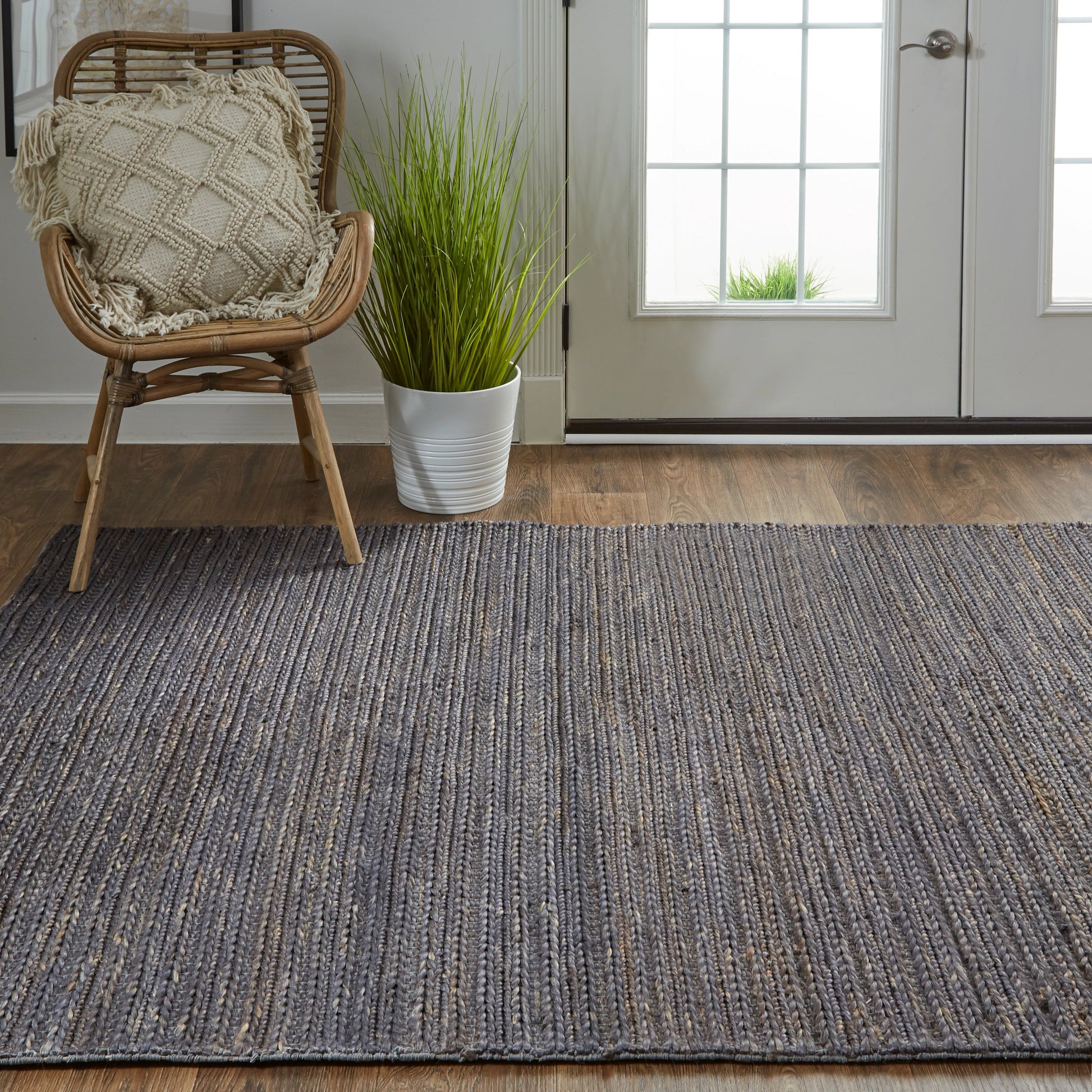 Kaelani Transitional Rug - 0769F by Feizy in brown, blue, taupe. Made from jute in a unique style.