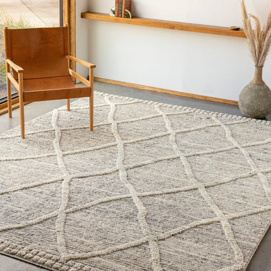 Manisa Rug - 30275 by Surya in charcoal, gray. Made from 100% new zealand wool in a unique style.