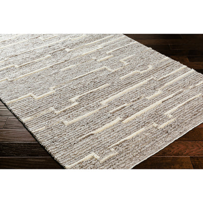 Manisa MNS-2303 Rug by Surya in medium gray, gray, brown, cream. Made from 100% new zealand wool in a unique style.
