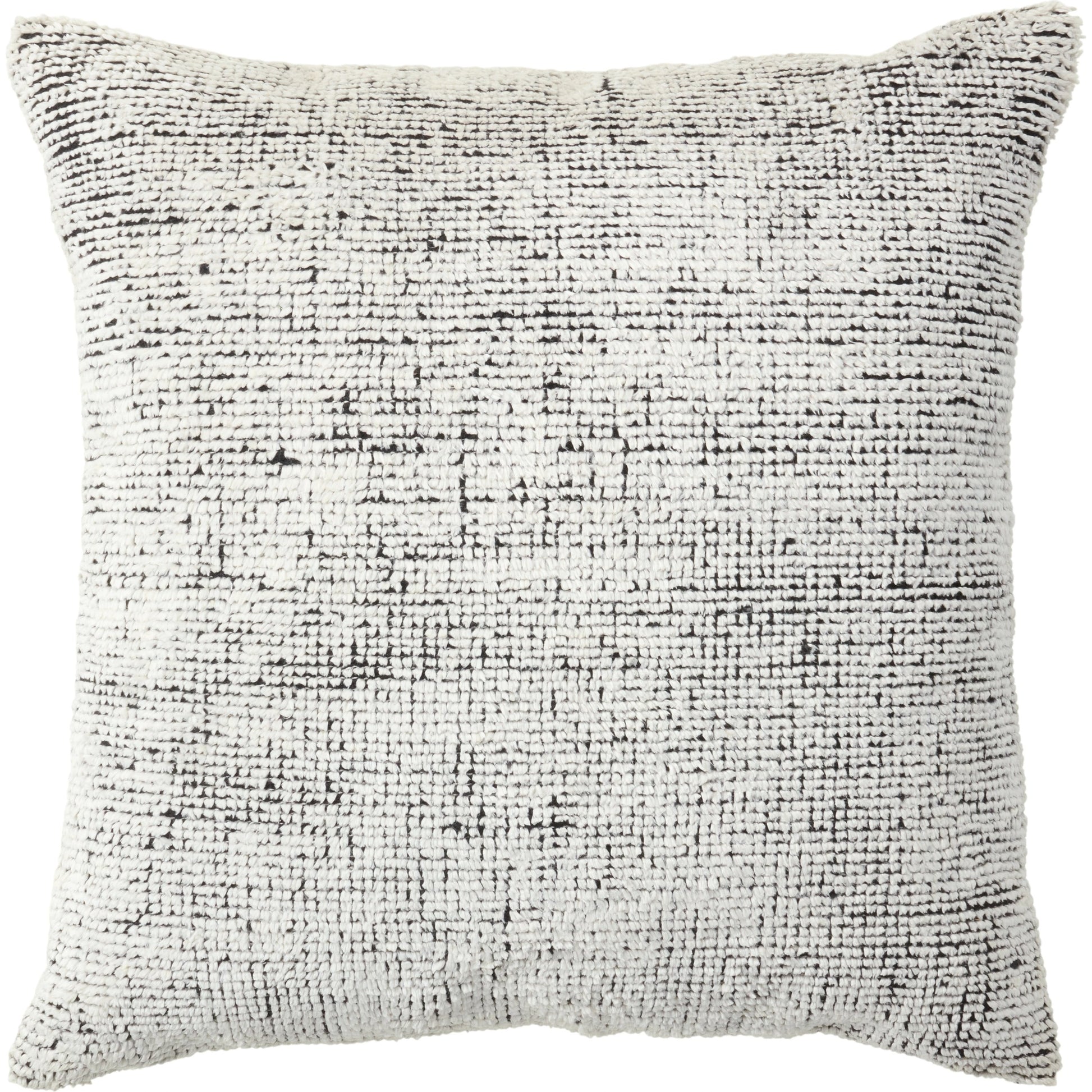 Montane MNT01 Pillow by Jaipur Living in cream, black. Made from 50% wool 50% silk in a cottage & farmhouse style.