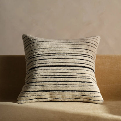 Montane MNT02 Pillow by Jaipur Living in black, cream. Made from 100% wool in a cottage & farmhouse style.
