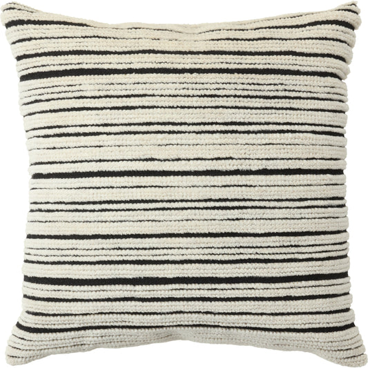 Montane MNT02 Pillow by Jaipur Living in black, cream. Made from 100% wool in a cottage & farmhouse style.