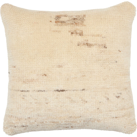 Montane MNT05 Pillow by Jaipur Living in cream, tan. Made from 100% wool in a cottage & farmhouse style.