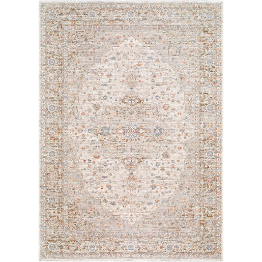 Montreux MNX-2301 Rug by Livabliss in light gray, ivory, medium brown, tan, gray, denim. Made from polyester in a unique style.