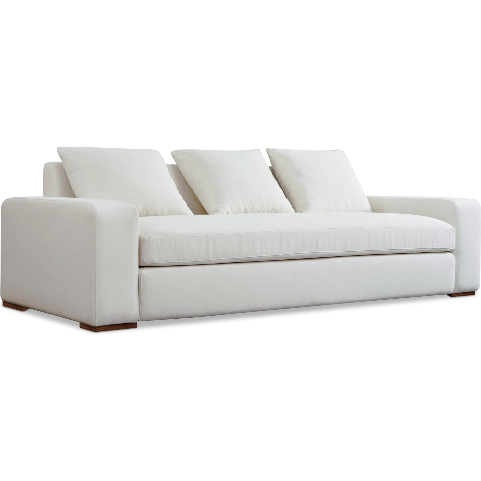 Thomas Sofa by Moe's Home Collection. Made from upholstery: 100% polyester, 70% feather, 30% fiber fill, solid wood, plywood frame in a unique style.