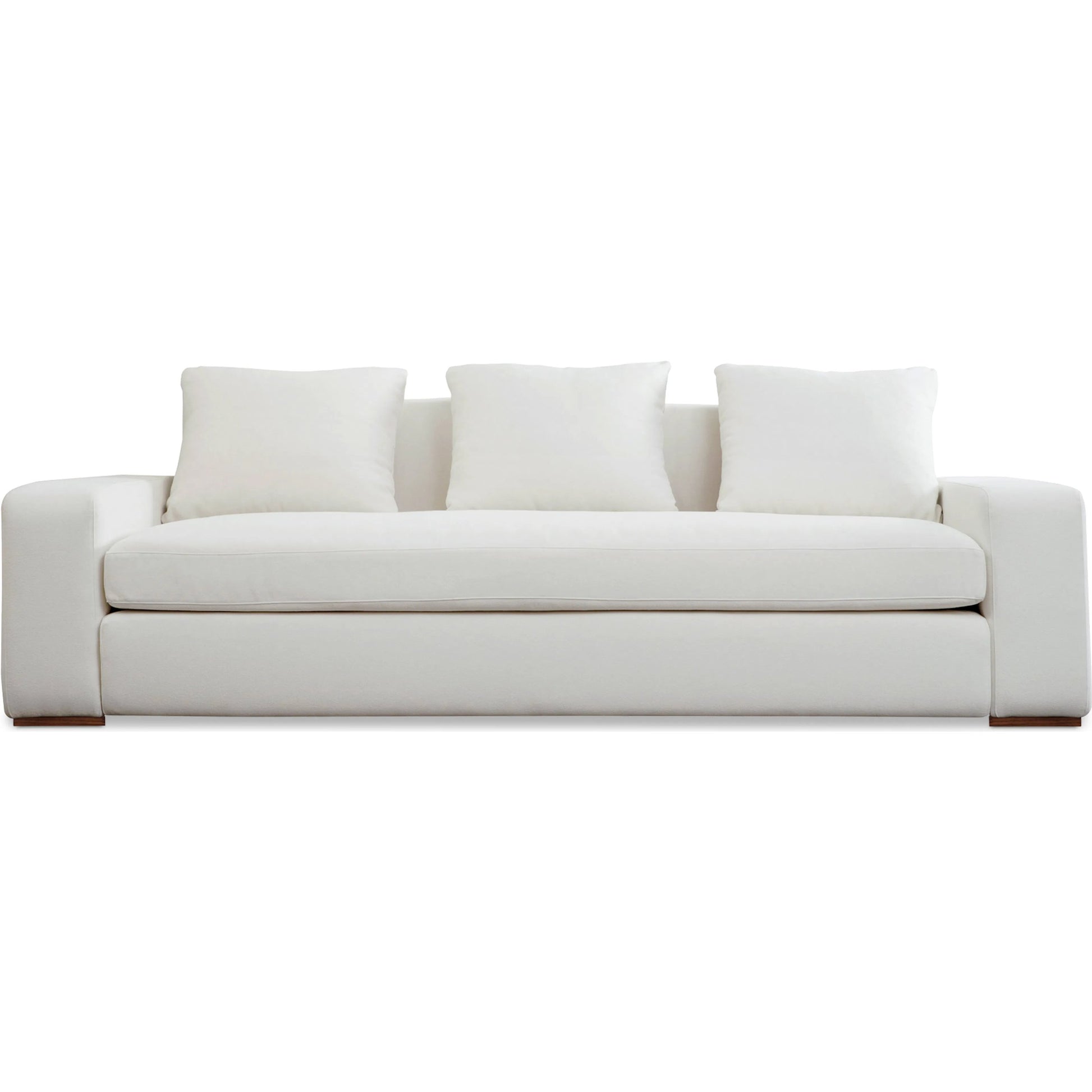 Thomas Sofa by Moe's Home Collection. Made from upholstery: 100% polyester, 70% feather, 30% fiber fill, solid wood, plywood frame in a unique style.