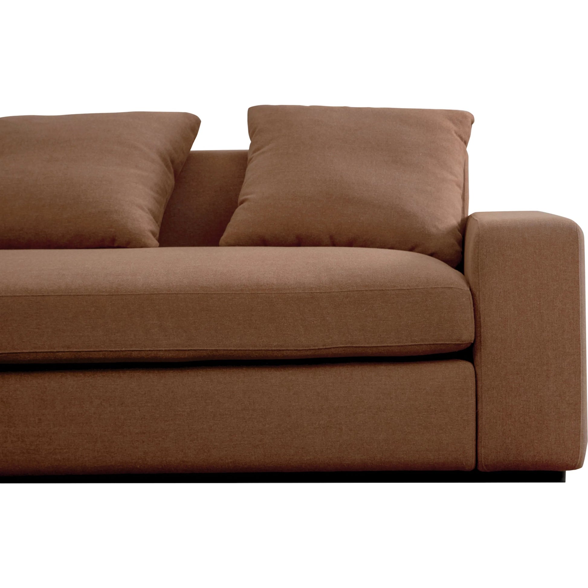 Thomas Sofa by Moe's Home Collection. Made from upholstery: 100% polyester, 70% feather, 30% fiber fill, solid wood, plywood frame in a unique style.
