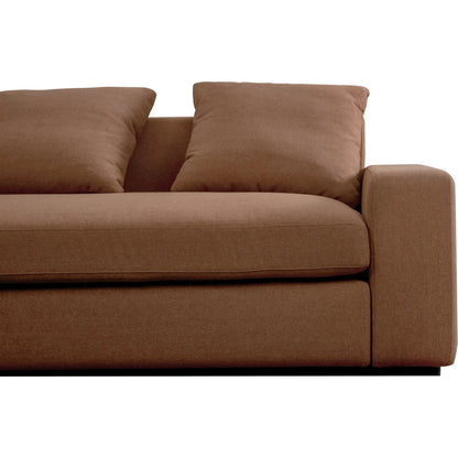 Thomas Sofa by Moe's Home Collection. Made from upholstery: 100% polyester, 70% feather, 30% fiber fill, solid wood, plywood frame in a unique style.