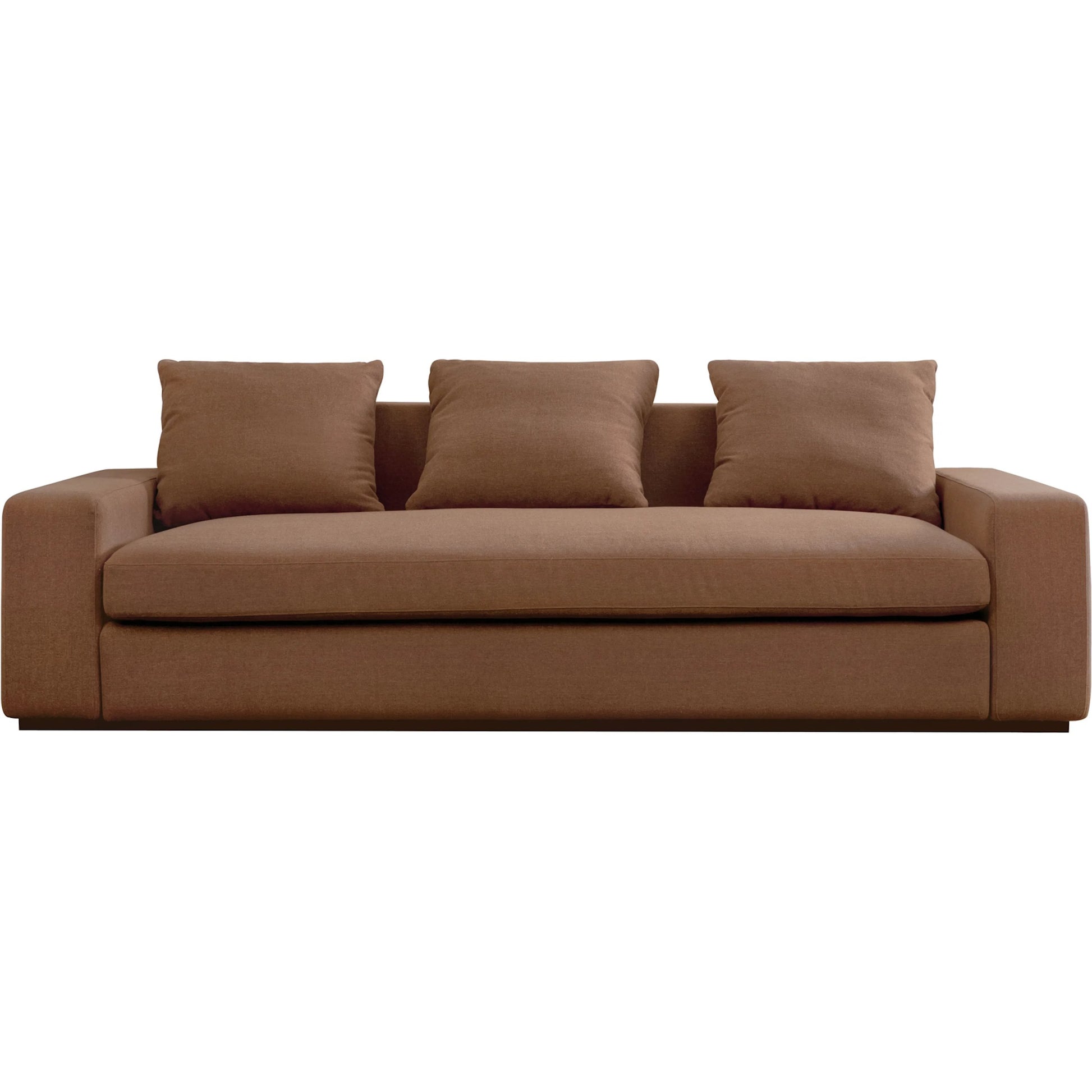 Thomas Sofa by Moe's Home Collection. Made from upholstery: 100% polyester, 70% feather, 30% fiber fill, solid wood, plywood frame in a unique style.