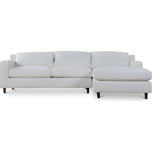 Hutton Sectional by Moe's Home Collection. Made from upholstery: 100% polyester, 70% feather, 30% fiber fill, solid wood, plywood frame in a unique style.