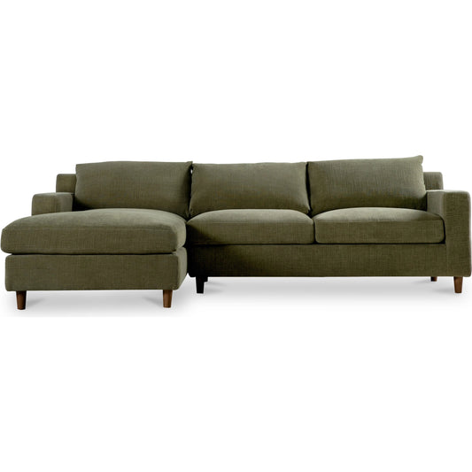 Hutton Sectional by Moe's Home Collection. Made from upholstery: 100% polyester, 70% feather, 30% fiber fill, solid wood, plywood frame in a unique style.