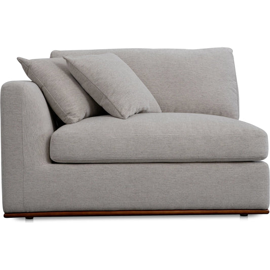 Rue Arm Facing Chair by Moe's Home Collection. Made from upholstery: 100% polyester, 70% feather, 30% fiber fill, solid wood, plywood frame in a unique style.
