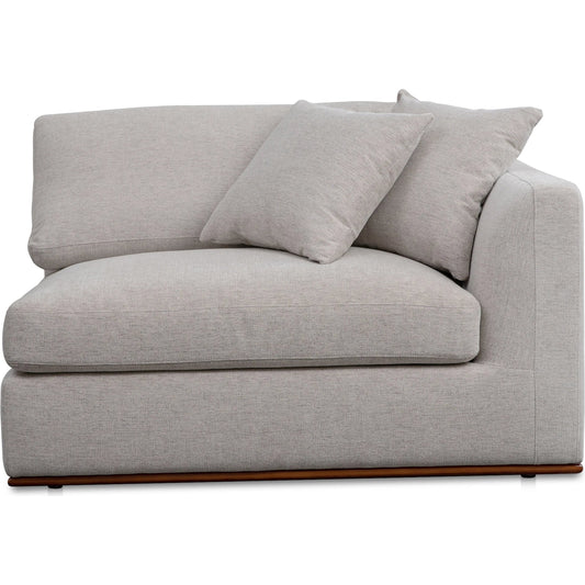 Rue Arm Facing Chair by Moe's Home Collection. Made from upholstery: 100% polyester, 70% feather, 30% fiber fill, solid wood, plywood frame in a unique style.